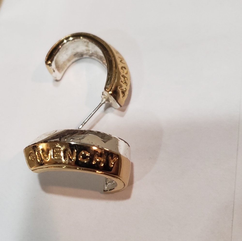 Givenchy Two Tone Cuff Earrings - image 1